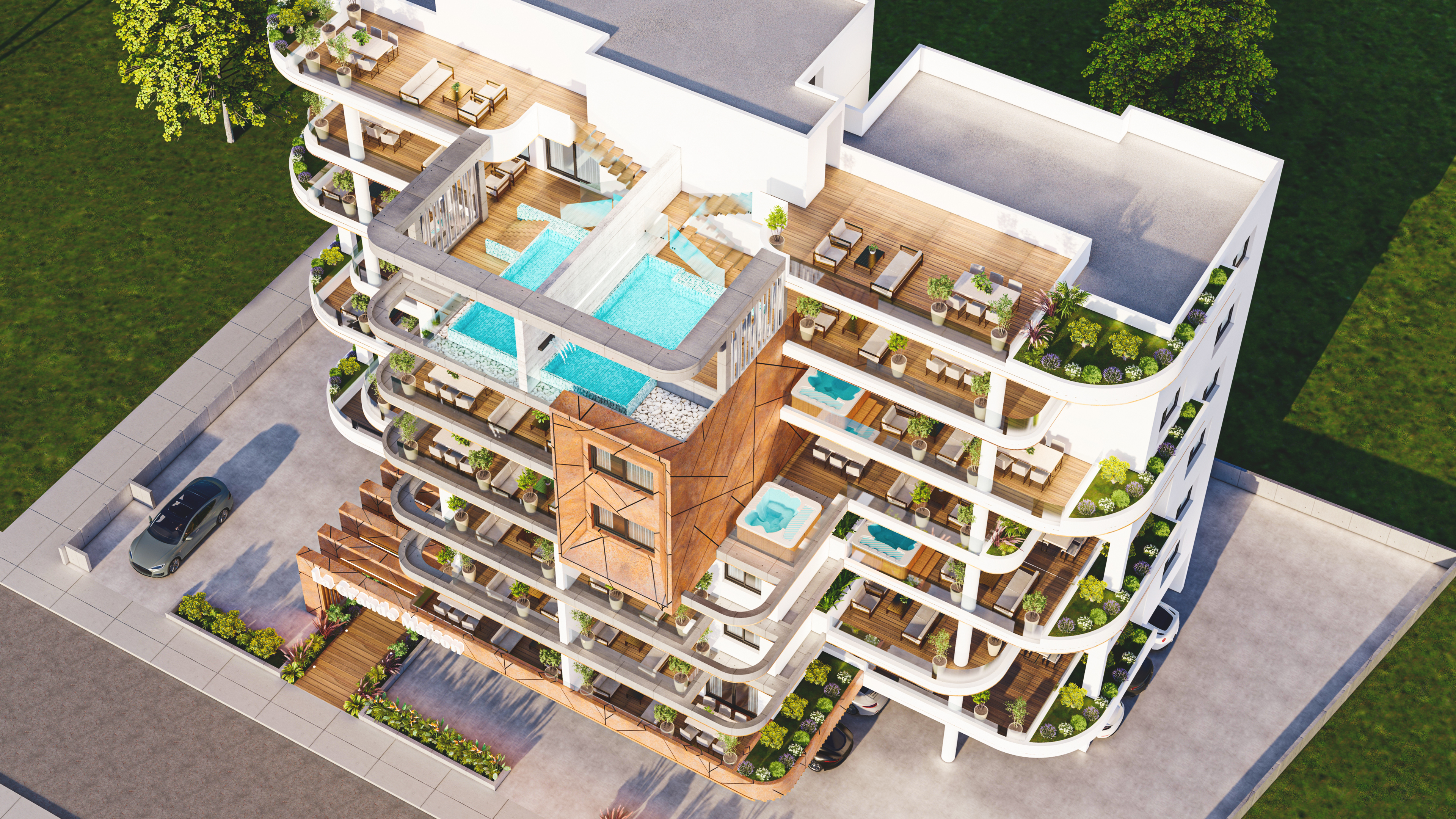 3D visualisation of La Grande Maison in Mackenzie, Larnaca.